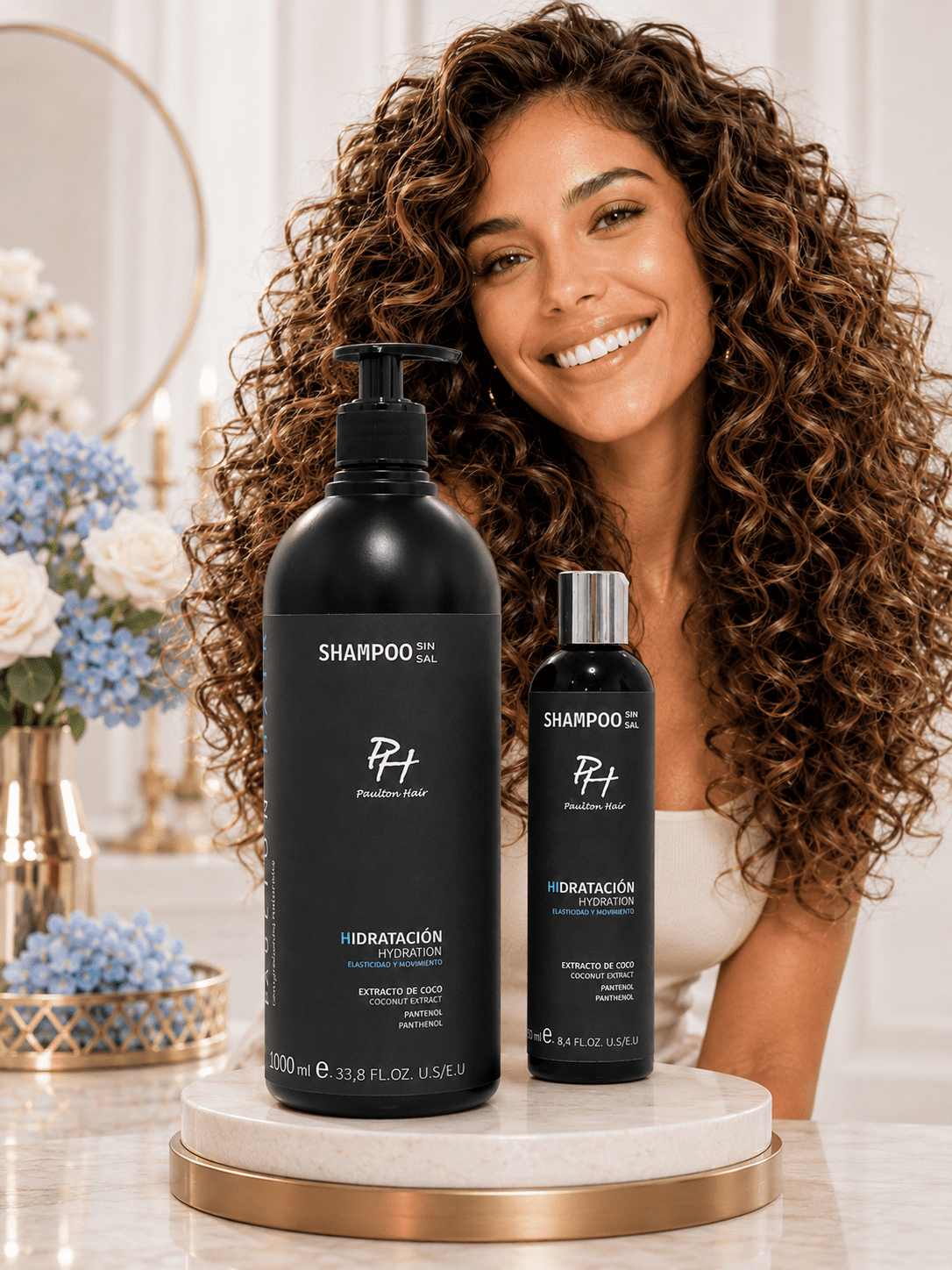Shampoo HIDRATACION de la Linea BLACK AND WHITE (Sin Sal)